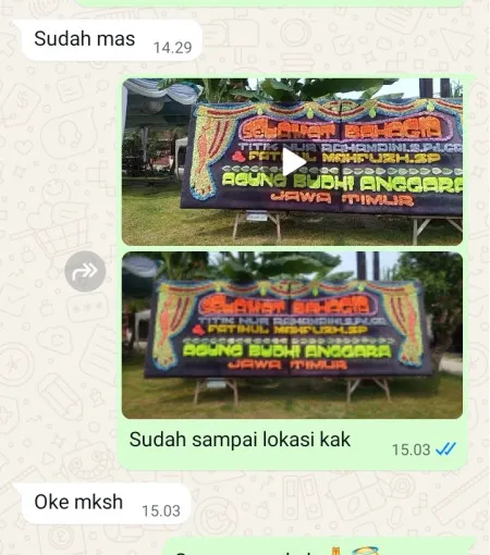 Pengiriman Papan Bunga Lombang Juntinyuat